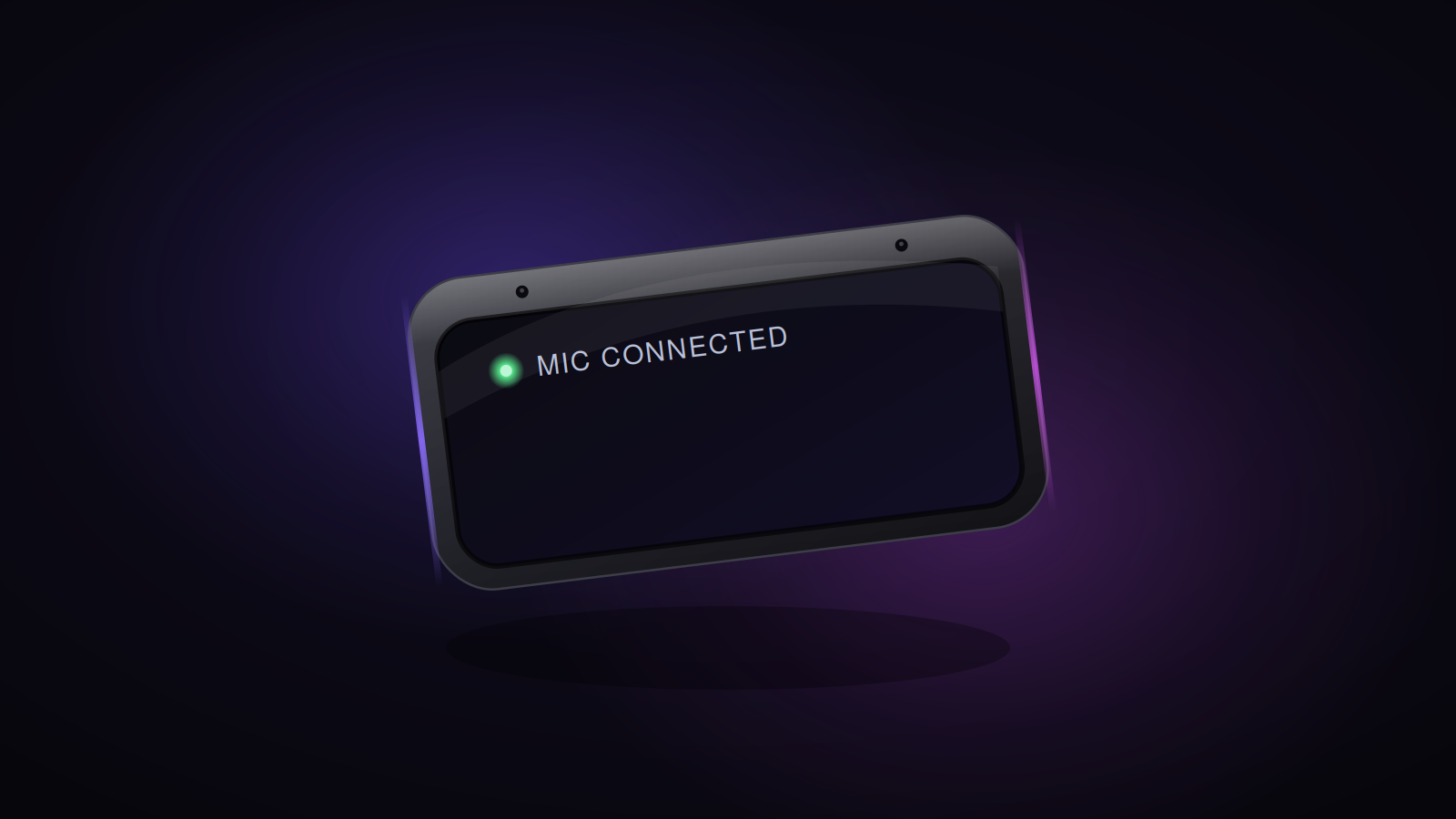 the Framo AI badge device, mic connected